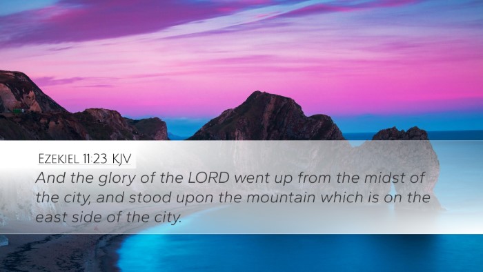 Ezekiel 11:23 KJV Bible Verse Image