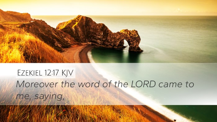 Ezekiel 12:17 KJV Desktop Wallpaper - Moreover the word of the LORD came to me, - Desktop Bible Verse Wallpaper