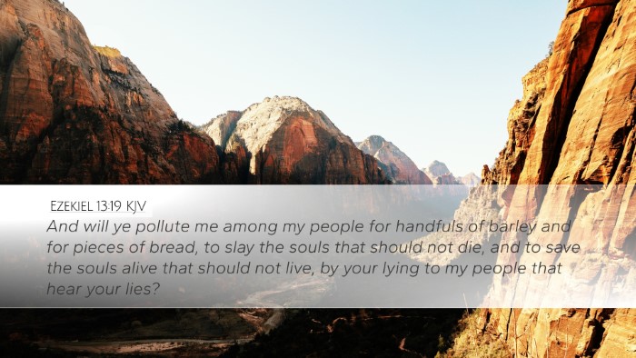 Ezekiel 13:19 KJV Bible Verse Image
