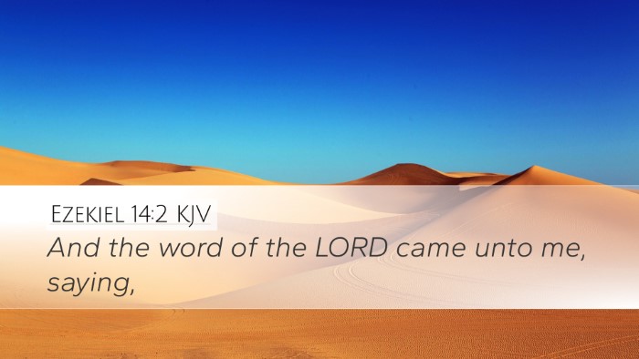 Ezekiel 14:2 KJV Bible Verse Image