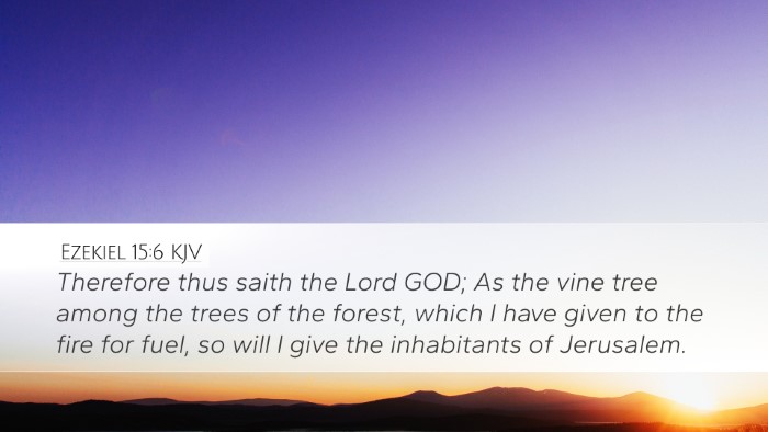 Ezekiel 15:6 KJV Bible Verse Image