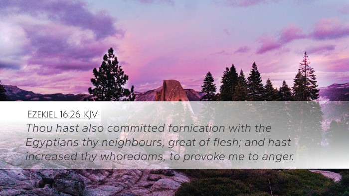 Ezekiel 16:26 KJV Bible Verse Image