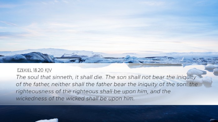 Ezekiel 18:20 KJV Bible Verse Image