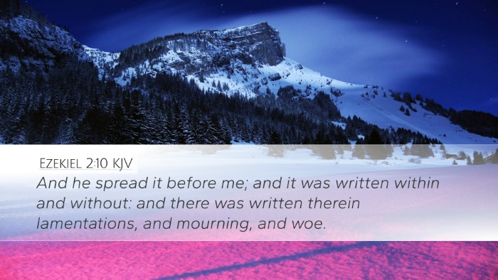 Ezekiel 2:10 KJV Bible Verse Image
