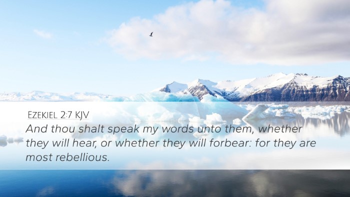 Ezekiel 2:7 KJV Bible Verse Image