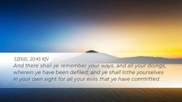 Ezekiel 20:43 KJV Bible Verse Image