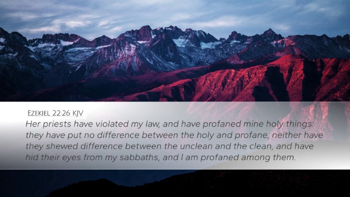 Ezekiel 22:26 KJV Bible Verse Image