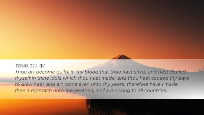 Ezekiel 22:4 KJV Bible Verse Image