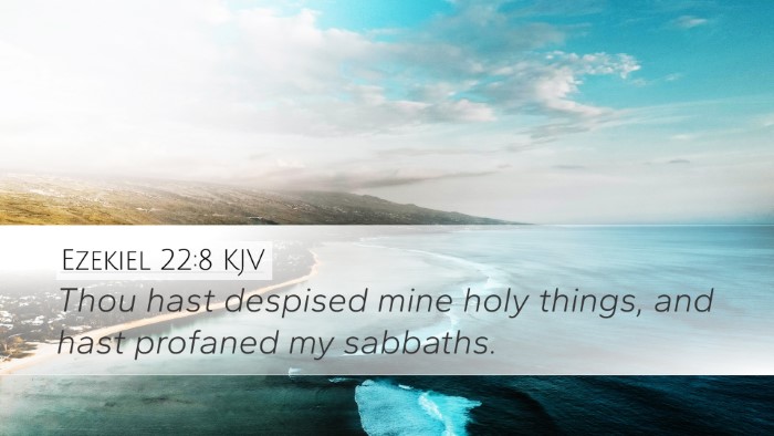 Ezekiel 22:8 KJV Bible Verse Image