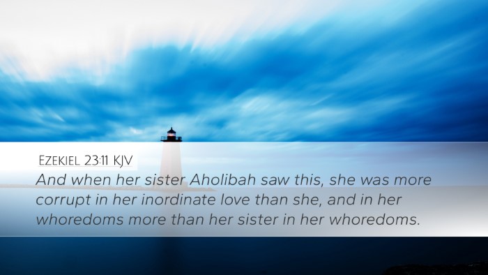 Ezekiel 23:11 KJV Bible Verse Image