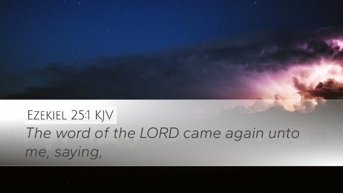 Ezekiel 25:1 KJV Desktop Wallpaper - The word of the LORD came again unto me, - Desktop Bible Verse Wallpaper