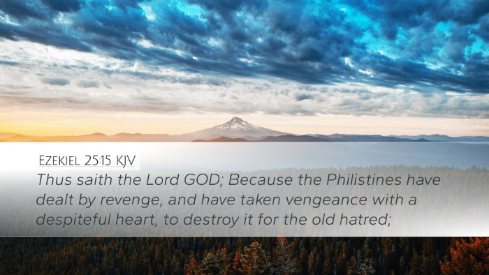 Ezekiel 25:15 KJV Bible Verse Image