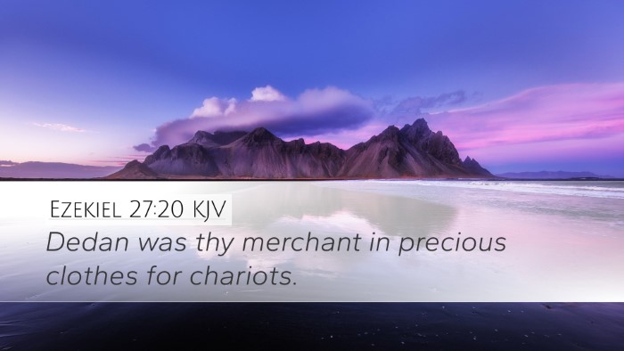 Ezekiel 27:20 KJV Bible Verse Image