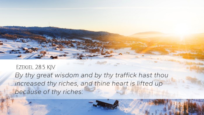 Ezekiel 28:5 KJV Bible Verse Image
