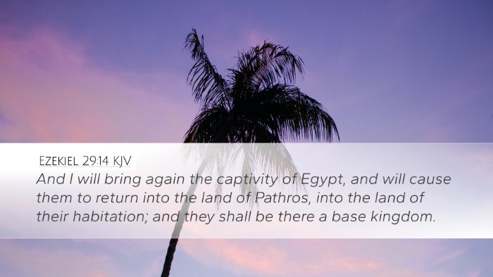 Ezekiel 29:14 KJV Bible Verse Image