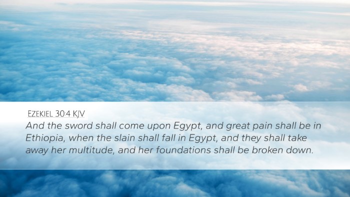 Ezekiel 30:4 KJV Bible Verse Image