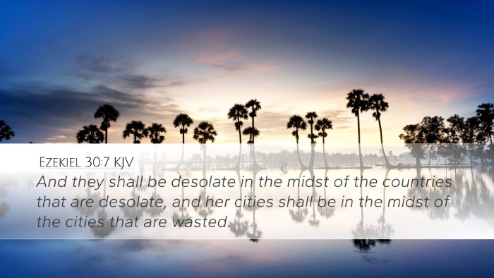 Ezekiel 30:7 KJV Bible Verse Image