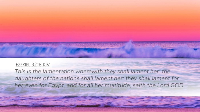 Ezekiel 32:16 KJV Bible Verse Image