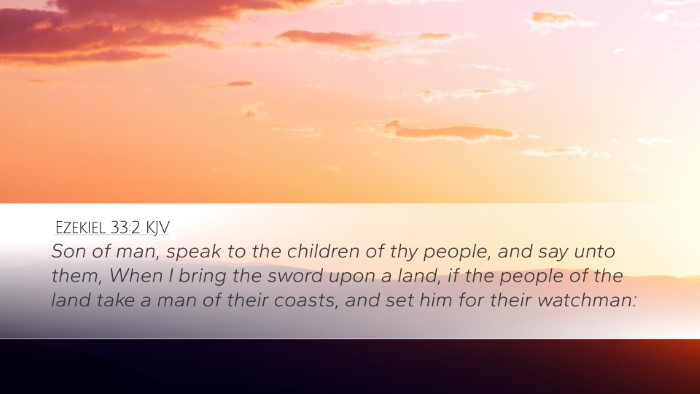 Ezekiel 33:2 KJV Bible Verse Image