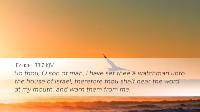 Ezekiel 33:7 KJV Bible Verse Image