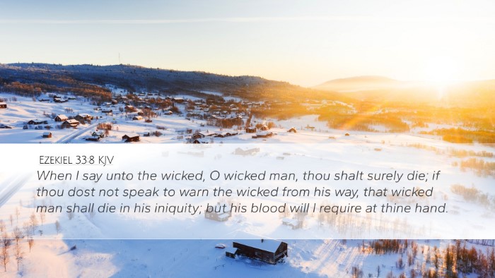 Ezekiel 33:8 KJV Bible Verse Image