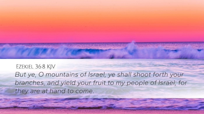 Ezekiel 36:8 KJV Bible Verse Image