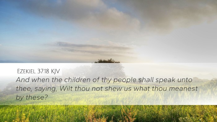 Ezekiel 37:18 KJV Bible Verse Image