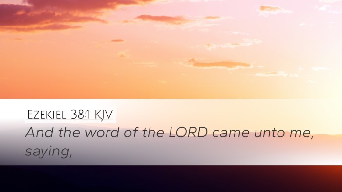 Ezekiel 38:1 KJV Desktop Wallpaper - And the word of the LORD came unto me, - Desktop Bible Verse Wallpaper