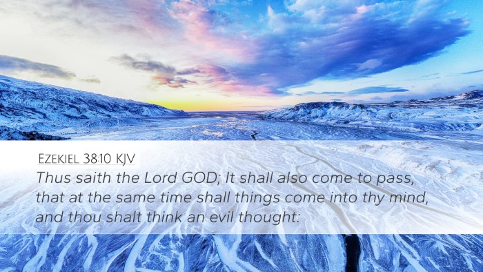 Ezekiel 38:10 KJV Bible Verse Image