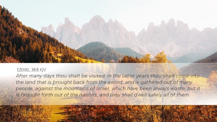 Ezekiel 38:8 KJV Bible Verse Image