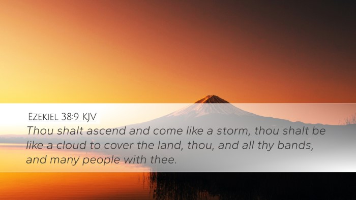 Ezekiel 38:9 KJV Bible Verse Image