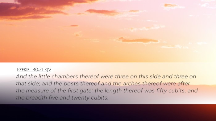 Ezekiel 40:21 KJV Bible Verse Image