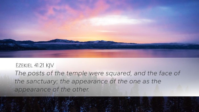 Ezekiel 41:21 KJV Bible Verse Image