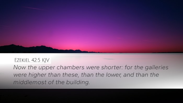 Ezekiel 42:5 KJV Bible Verse Image