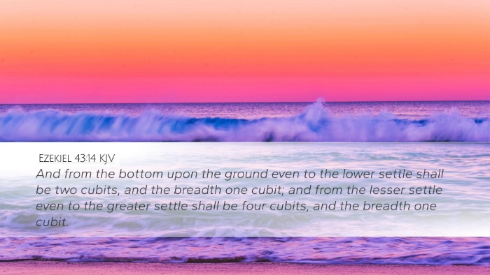 Ezekiel 43:14 KJV Bible Verse Image