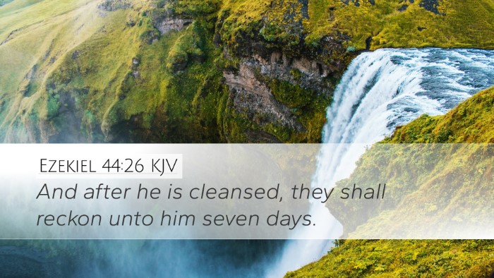 Ezekiel 44:26 KJV Desktop Wallpaper - And after he is cleansed, they shall reckon unto - Desktop Bible Verse Wallpaper