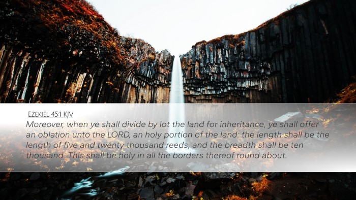 Ezekiel 45:1 KJV Desktop Wallpaper - Moreover, when ye shall divide by lot the land - Desktop Bible Verse Wallpaper