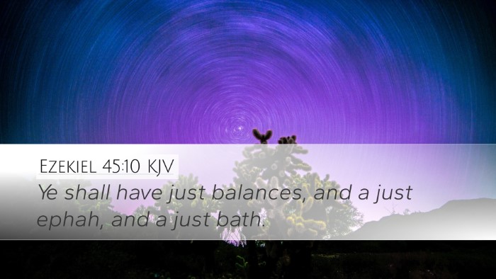 Ezekiel 45:10 KJV Bible Verse Image