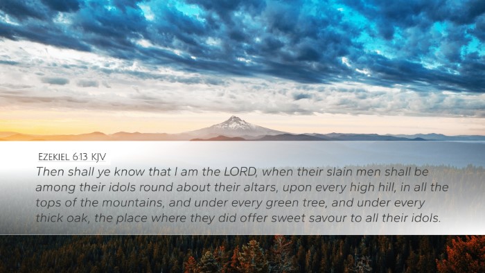 Ezekiel 6:13 KJV Bible Verse Image