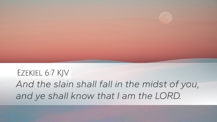 Ezekiel 6:7 KJV Bible Verse Image