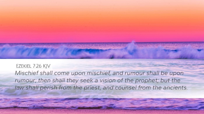 Ezekiel 7:26 KJV Bible Verse Image