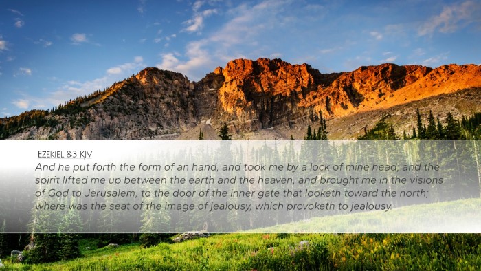 Ezekiel 8:3 KJV Bible Verse Image