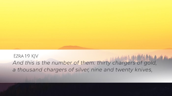Ezra 1:9 KJV Bible Verse Image