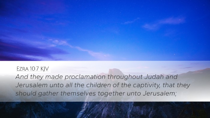 Ezra 10:7 KJV Bible Verse Image