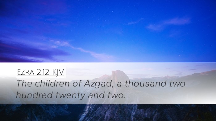 Ezra 2:12 KJV Bible Verse Image