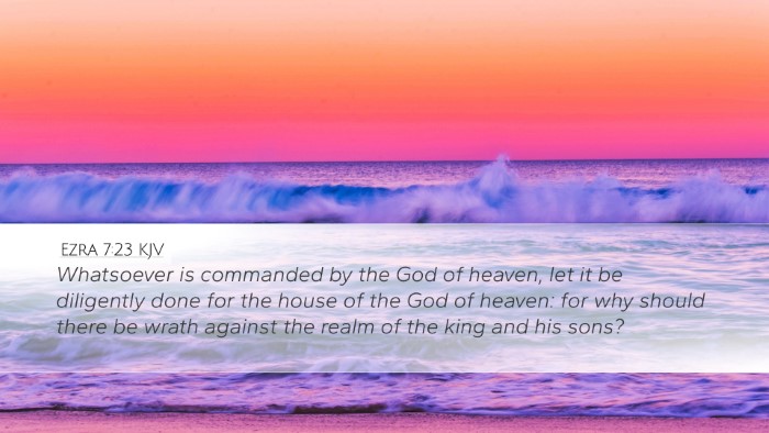 Ezra 7:23 KJV Bible Verse Image