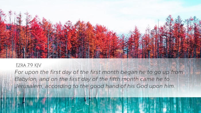 Ezra 7:9 KJV Bible Verse Image