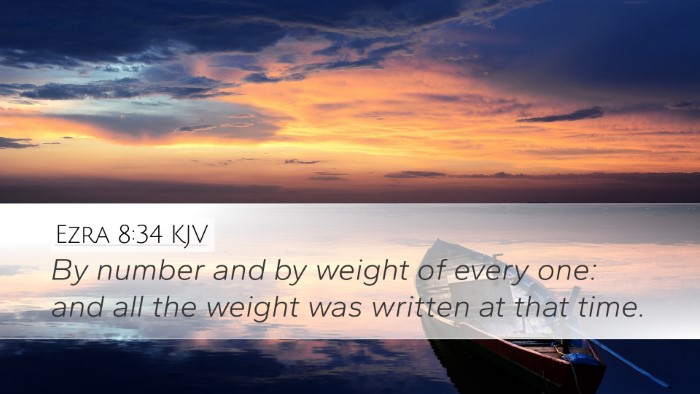 Ezra 8:34 KJV Desktop Wallpaper - By number and by weight of every one: and all the - Desktop Bible Verse Wallpaper