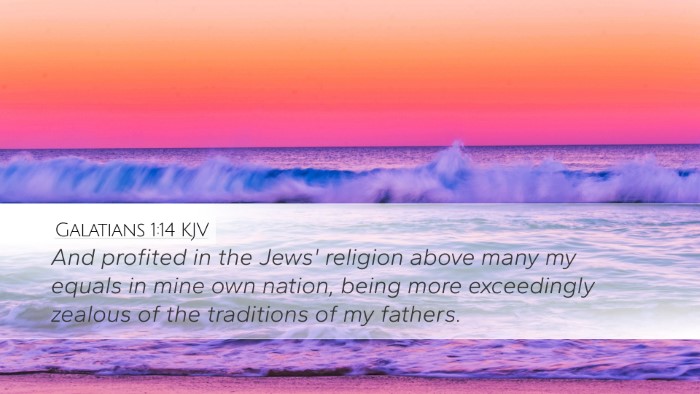 Galatians 1:14 KJV Bible Verse Image