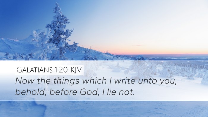 Galatians 1:20 KJV Bible Verse Image